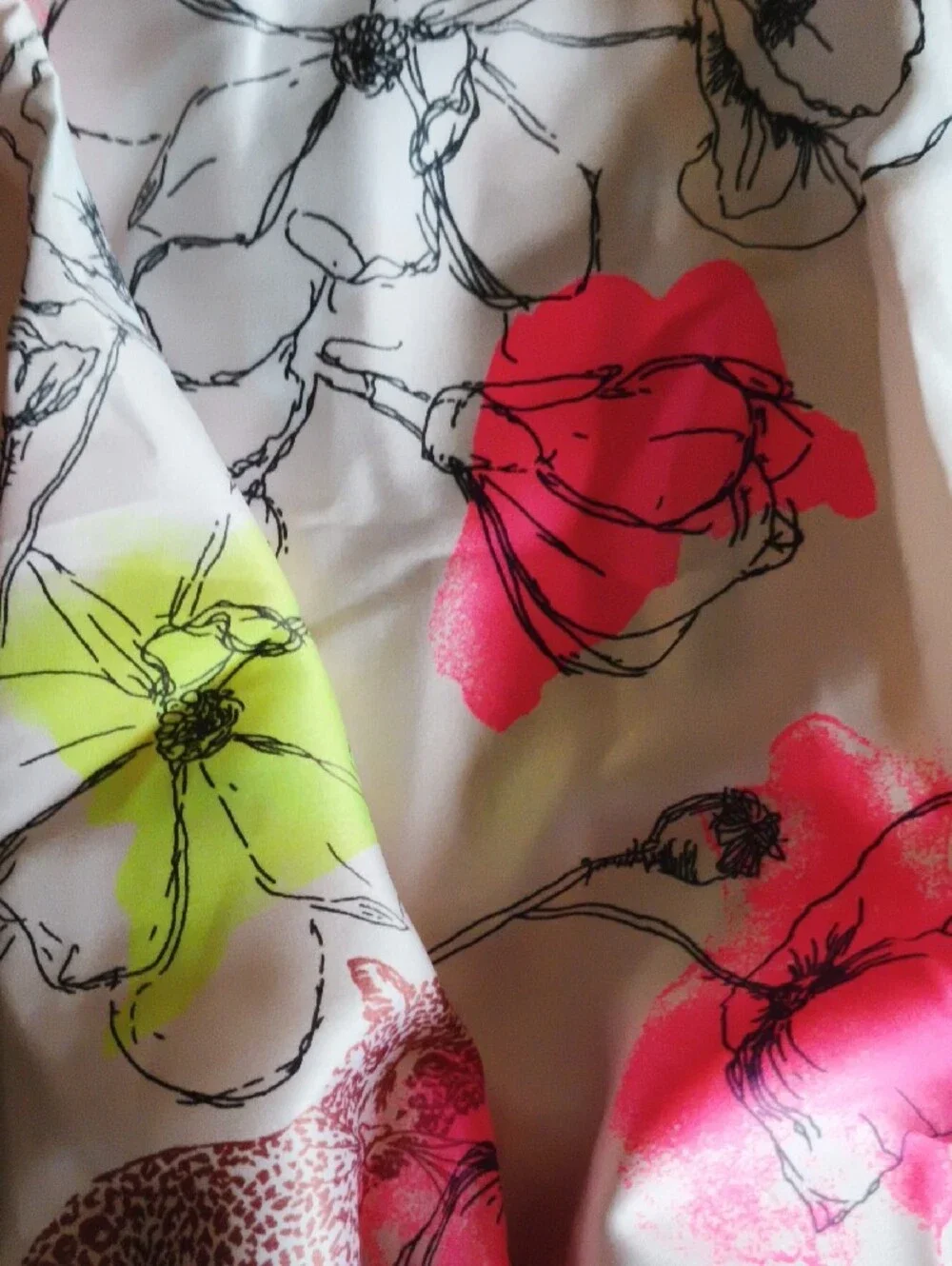 Victoria's Secret Silk Lounge Pants with Neon Pink & Coral Floral Print S NWOT - Picture 6 of 8